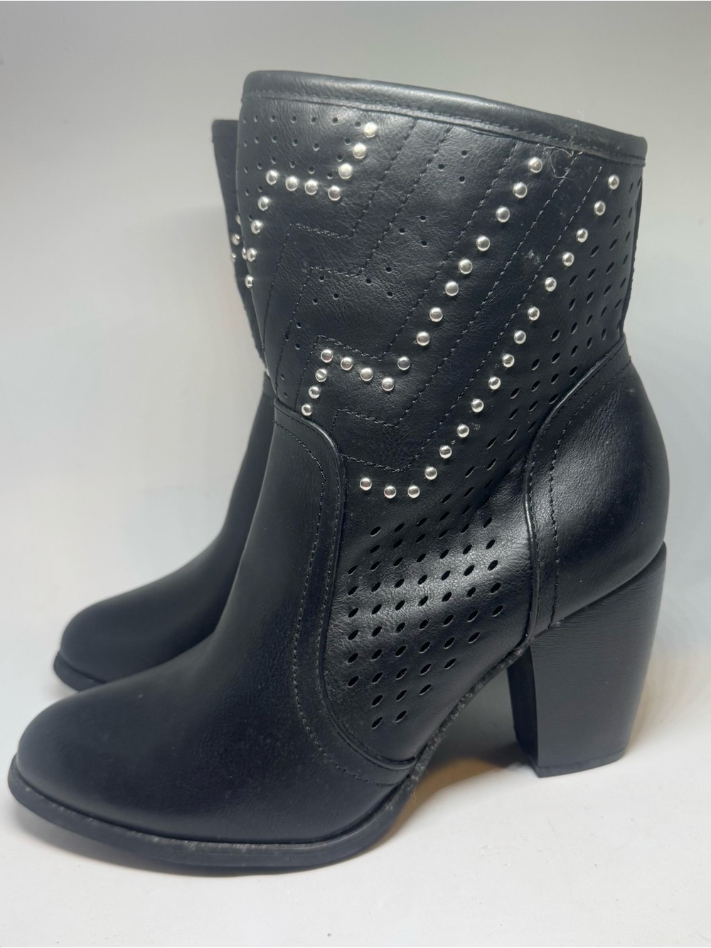 Olivia Miller Western Studded Ankle Boots